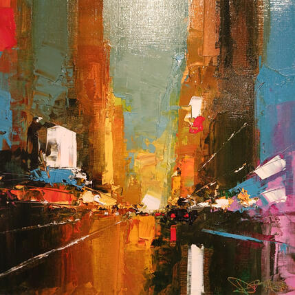 Painting NYC colors by Castan Daniel | Painting Figurative Oil