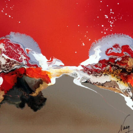 Peinture C3948 par Naen | Tableau Abstrait Acrylique, Encre