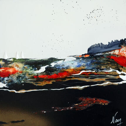 Peinture C2320 par Naen | Tableau Abstrait Acrylique, Encre