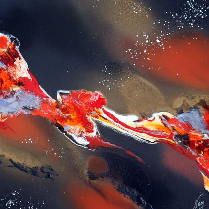 Peinture C4007 par Naen | Tableau Abstrait Acrylique, Encre