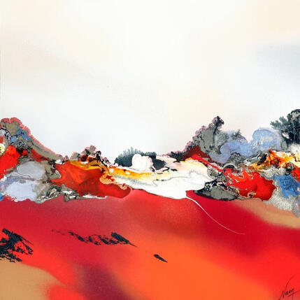 Painting C3970 by Naen | Painting Abstract Acrylic, Ink