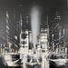 Painting Night Time by Rey Julien | Painting Figurative Gold leaf