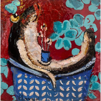 Painting Relax bano by Villanueva Puigdelliura Natalia | Painting Figurative
