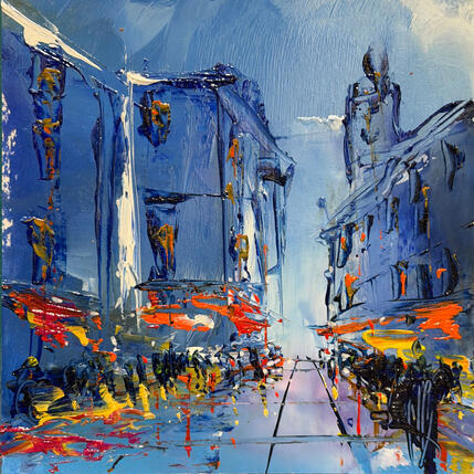 Peinture Aix un soir par Raffin Christian | Tableau