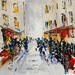 Painting Rue Espariat by Raffin Christian | Painting Figurative Urban Oil