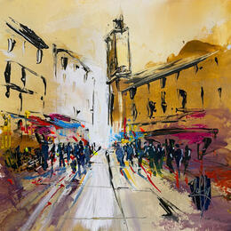 Painting Forum des Cardeurs by Raffin Christian | Painting
