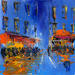 Painting Soir d'Aix en Provence by Raffin Christian | Painting Figurative Urban Oil