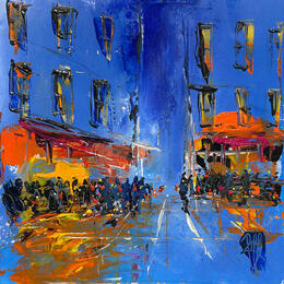Painting Soir d'Aix en Provence by Raffin Christian | Painting