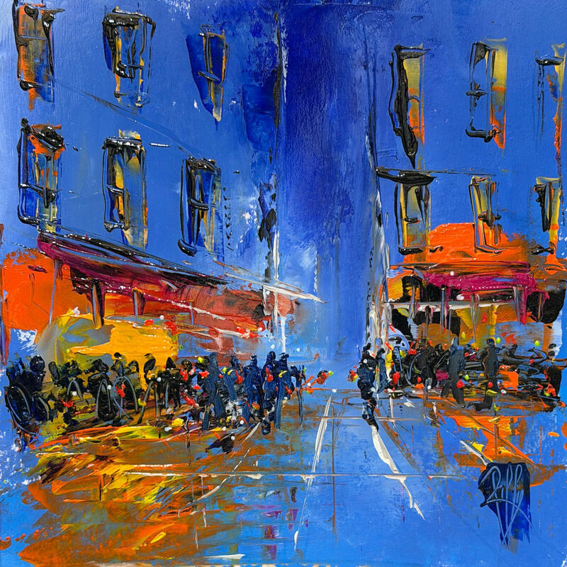 Painting Soir d'Aix en Provence by Raffin Christian | Painting Figurative Urban Oil