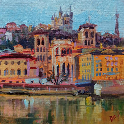 Peinture Reflections of Lyon par Valeeva Katharina | Tableau