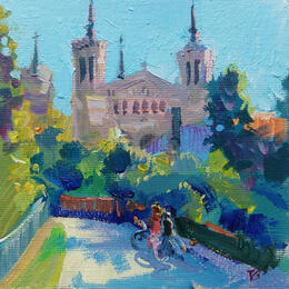 Painting A Stroll Through Lyon  by Valeeva Katharina  | Painting