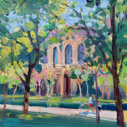 Painting A Quiet Corner of Lyon by Valeeva Katharina | Painting