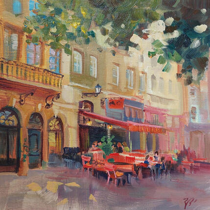 Peinture A Sunny Corner in Old Lyon par Valeeva Katharina  | Tableau