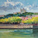 Peinture Golden Riverside of Lyon par Valeeva Katharina  | Tableau Impressionnisme Paysages Urbain Architecture Huile