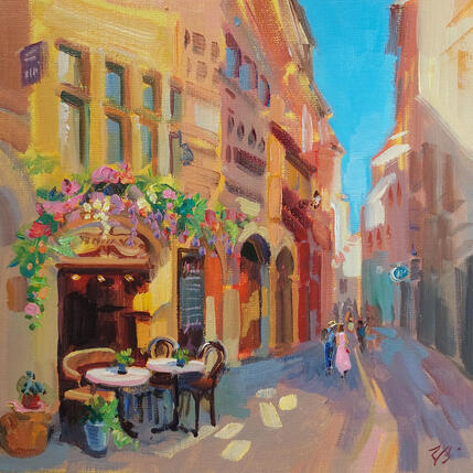 Peinture A Flower-Filled Corner in Lyon par Valeeva Katharina  | Tableau