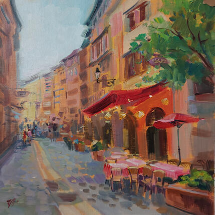 Peinture Strolling Through Old Lyon par Valeeva Katharina  | Tableau