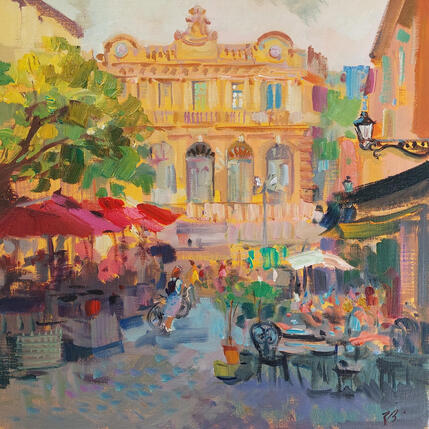 Peinture A Sunny Day in Lyon par Valeeva Katharina  | Tableau