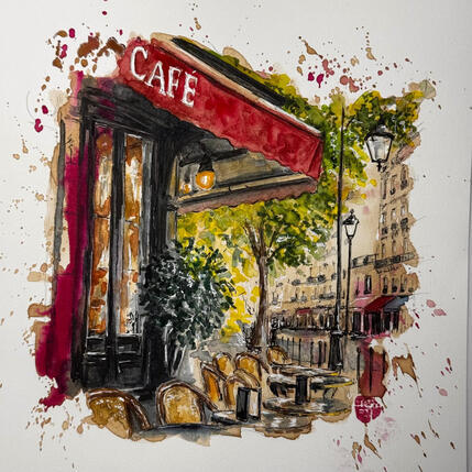 Painting Un coin de Paris by Flament Audrey | Painting