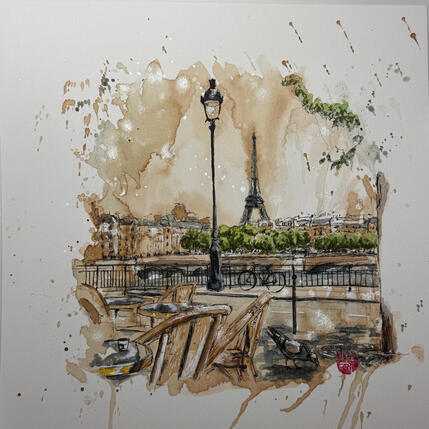 Painting Paris en douceur by Flament Audrey | Painting