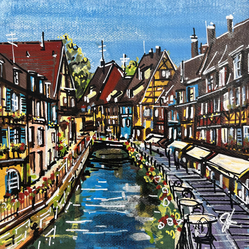 Painting Colmar la belle by Touras Sophie-Kim | Painting Realism Still-life Oil