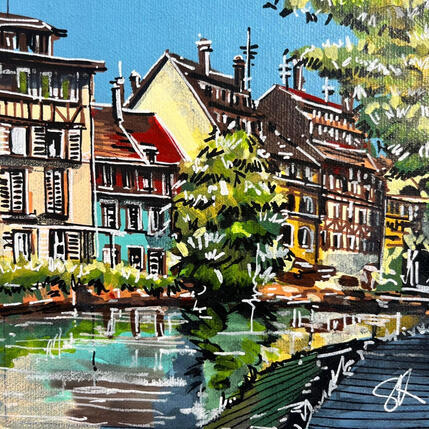 Gemälde Balade au bord de l’Ill à Strasbourg von Touras Sophie-Kim  | Gemälde