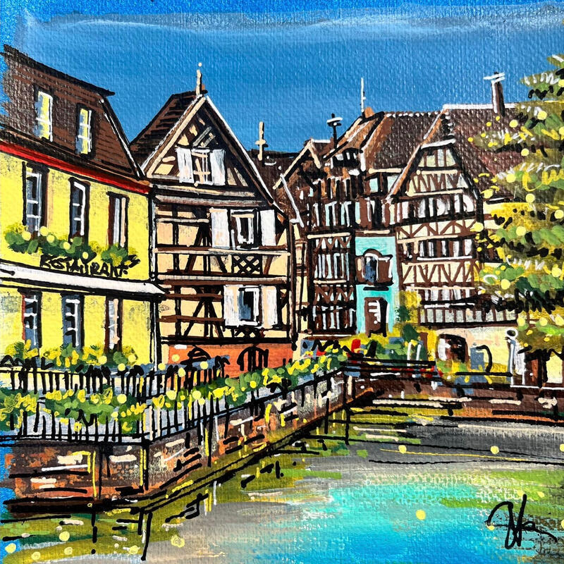 Gemälde Strasbourg – La Petite France von Touras Sophie-Kim | Gemälde Realismus Stillleben Öl