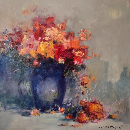 Painting 50x50 Secret in a Vase by Petras Ivica | Painting