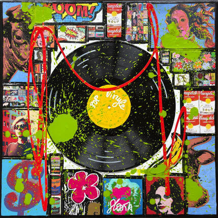 Peinture POP VINYLE par Costa Sophie | Tableau