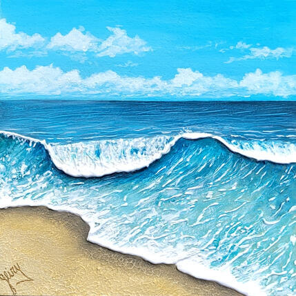 Peinture Azul de espuma par Geiry | Tableau Matiérisme