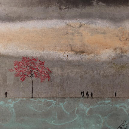 Painting Julie by Manconi Gil | Painting Subject matter Metal, Upcycling Landscapes, Pop icons