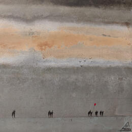 Peinture Johanne par Manconi Gil | Tableau Matiérisme Métal, Upcycling Paysages
