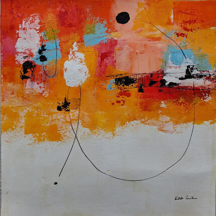 Peinture abstract multicolore B 167 par Wilms Hilde | Tableau