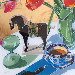 Peinture Gengis rêvait de Belgique  par Auriol Philippe | Tableau Figuratif Acrylique, Plexiglas, Posca Natures mortes