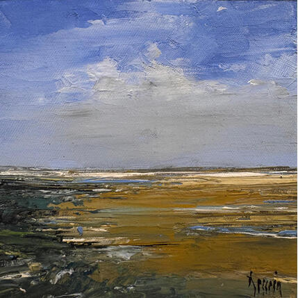 Painting Lueurs sur l'océan by Dessein Pierre | Painting Figurative Oil