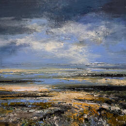 Painting Marée basse by Dessein Pierre | Painting Figurative Oil