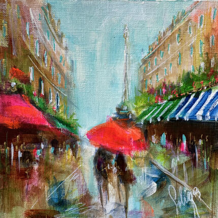 Painting Rue Montorgueuil  by Solveiga | Painting