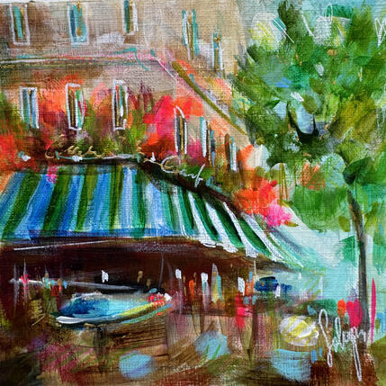 Painting Café Eden by Solveiga | Painting