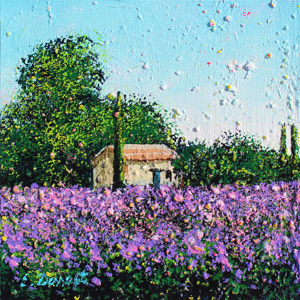 Peinture La maison lavande par Dessapt Elika | Tableau
