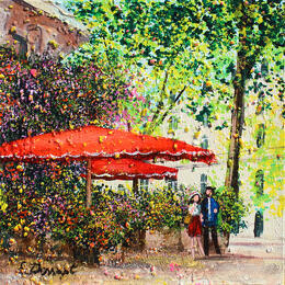 Painting Au détour d'une rue by Dessapt Elika | Painting