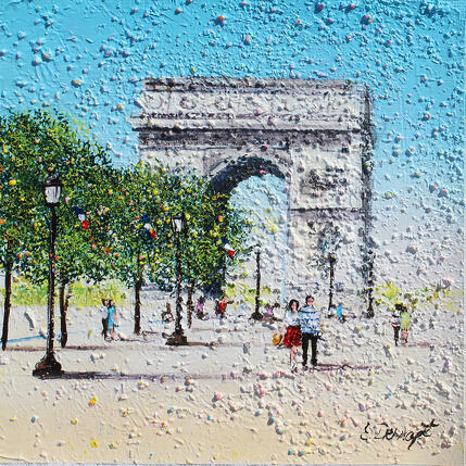 Gemälde L'été sur les Champs-Elysées von Dessapt Elika | Gemälde