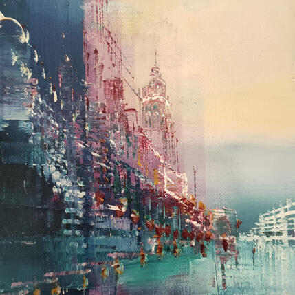 Painting Cathédrale mauve by Levesque Emmanuelle | Painting Oil