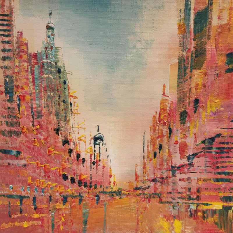 Painting Orange sanguine by Levesque Emmanuelle | Painting Oil