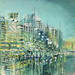 Painting Vert thé by Levesque Emmanuelle | Painting Oil