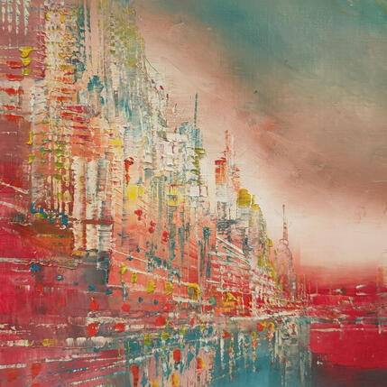Painting Tequila sunrise by Levesque Emmanuelle | Painting