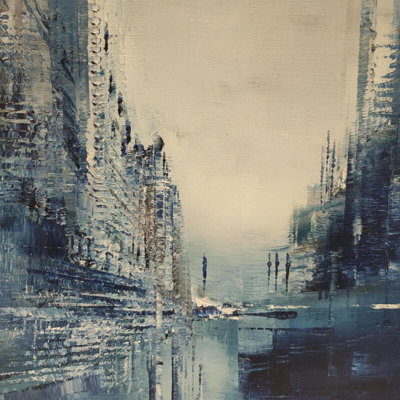 Painting Midnight blues by Levesque Emmanuelle | Painting Oil