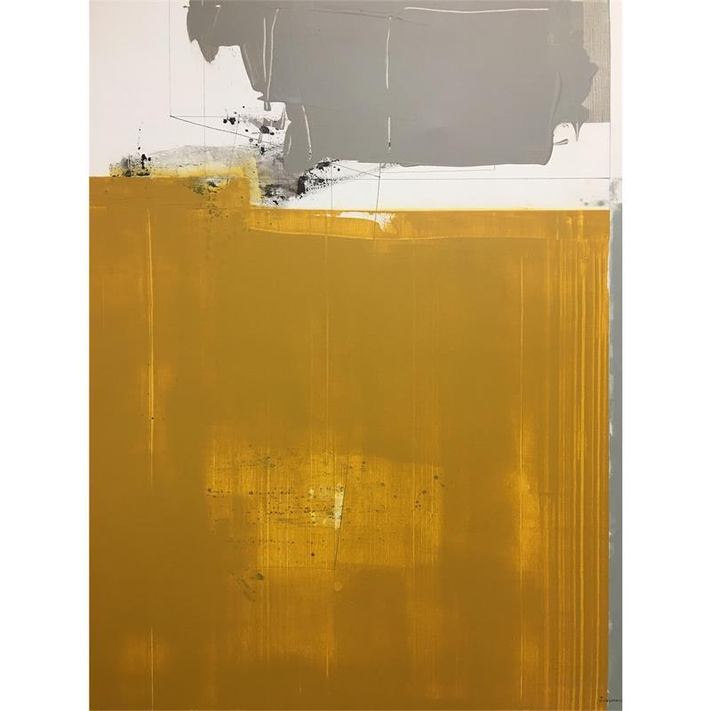 Peinture Passage dans le neutre par Reymann Daniel | Tableau Abstrait Minimaliste Bois Acrylique