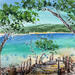 Painting Porquerolles by Hoffmann Elisabeth | Painting Figurative Marine Watercolor