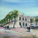 Painting Toulon l'opéra by Hoffmann Elisabeth | Painting Figurative Urban Watercolor
