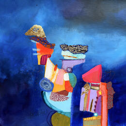 Peinture Saltimbanque par Lau Blou | Tableau