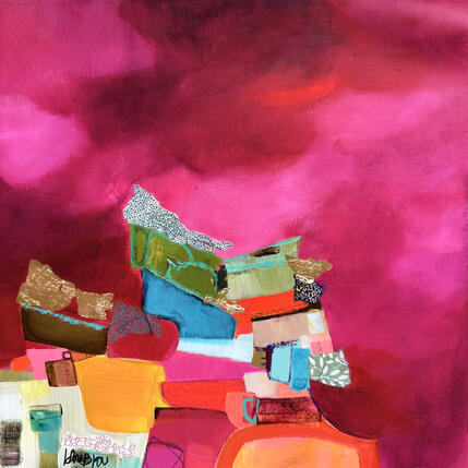 Peinture La nuit commence-1 par Lau Blou | Tableau